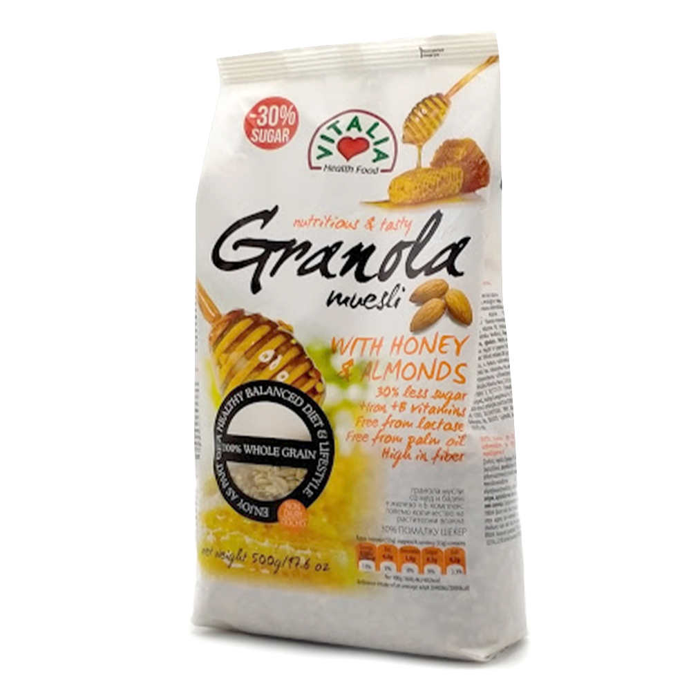 VITALIA MUESLI WITH HONEY ALMONDS 500G